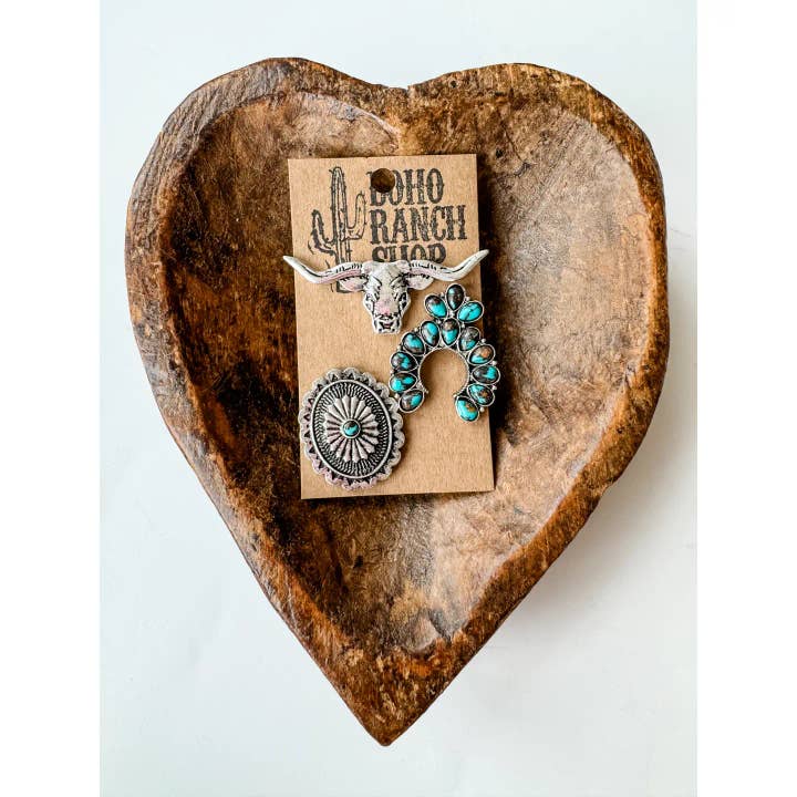 Boho Ranch Shop - Wholesale Hat Accessory - Women's - Western Trucker Hat Cap - Magnetic Hat Pin Set