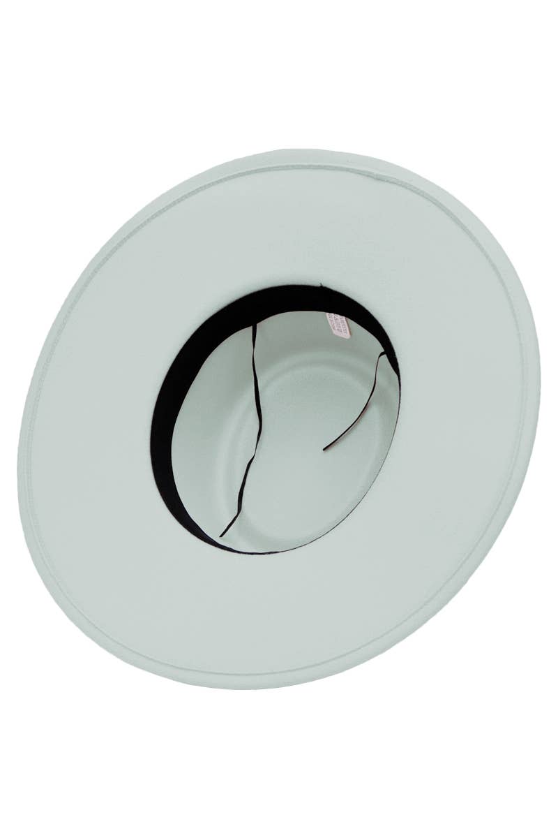 Cap Zone - Vendita all'ingrosso Fedora - Donna - Cappello rancher bolero in lana sintetica con nastro piccolo, catena oro e tesa larga17