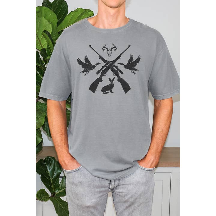 T-shirt met print van Distressed Hunting Crest voor wholesale door Bella Me