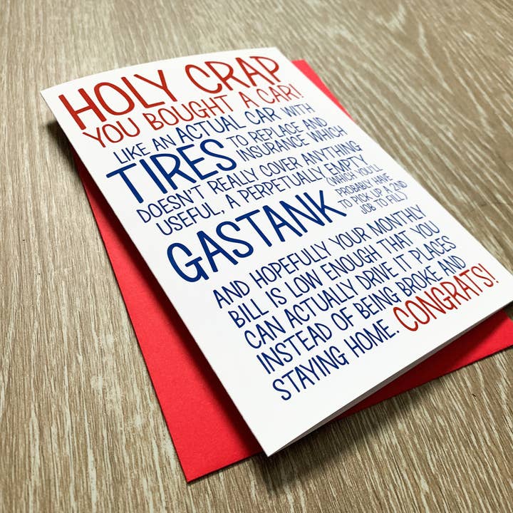 Stone Donut Design, LLC - Venta al por mayor Tarjetas de felicitación - Tarjeta de felicitación hecha a mano divertida para coche de Stonedonut Shop1