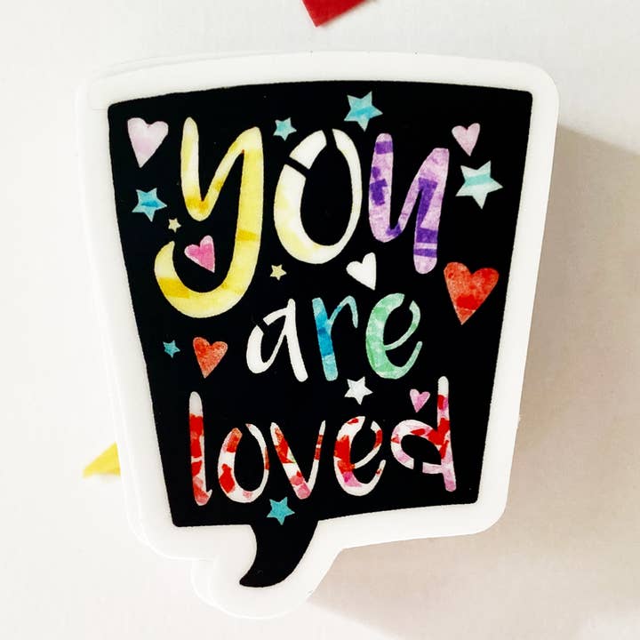 Adhesivo impermeable de vinilo para vitrales «You are Loved» para venta al por mayor de Punch of Color