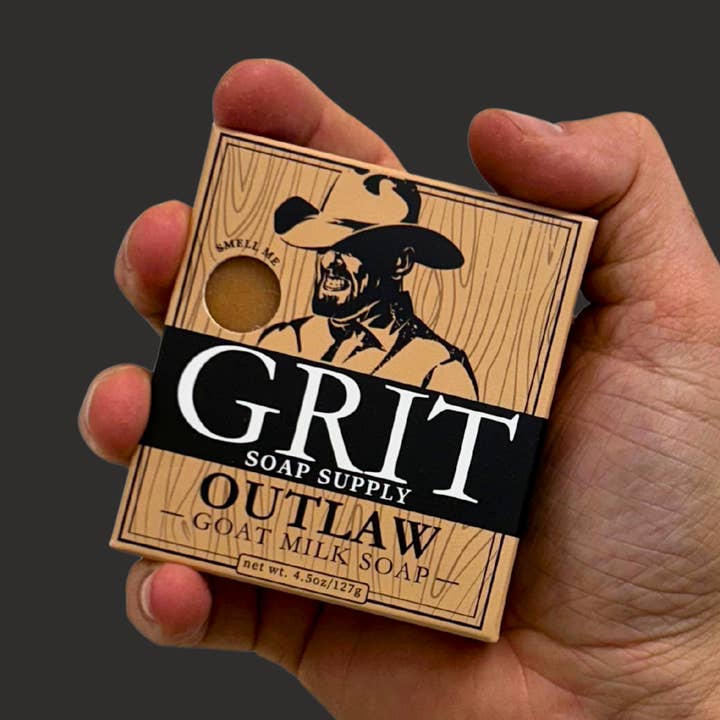 Sabonete Barra de Leite de Cabra Outlaw por atacado de GRIT Soap Supply