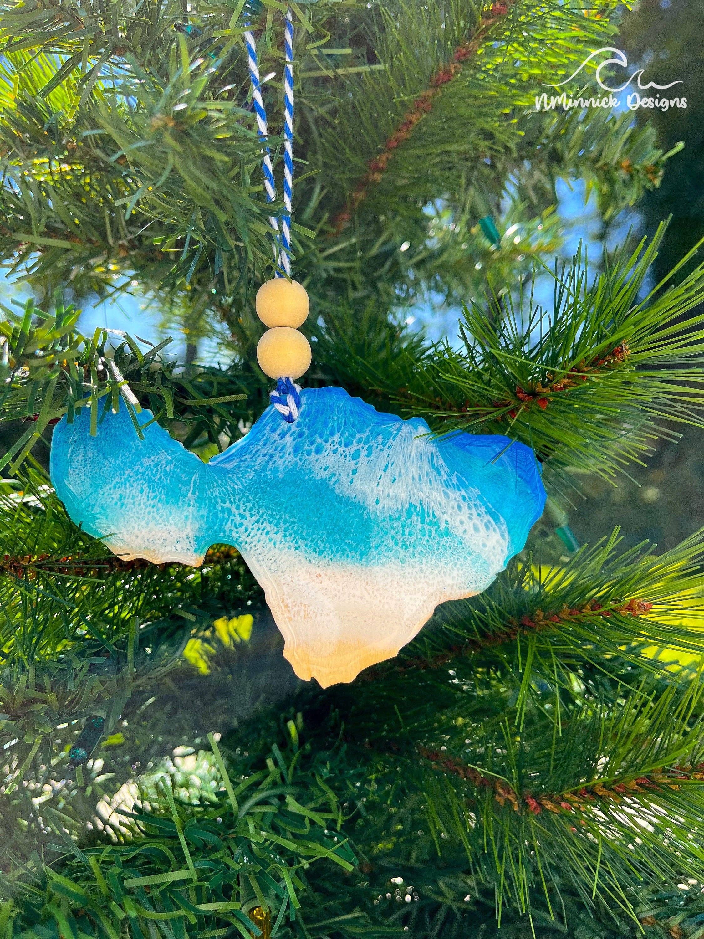 NMinnick Designs - Wholesale Ornament - Hawaii Beach Ornaments - Hawaii, Maui, Oahu, Kauai1