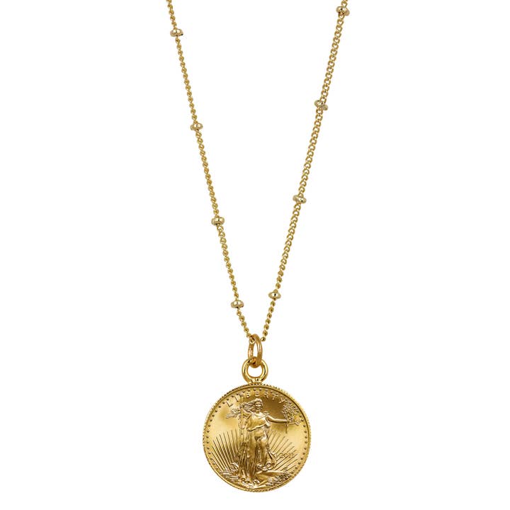 St. Gaudens Replica Coin Gold Tone Pendant and other Purchase Wholesale stauden. Free Returns & Net 60 Terms on Faire trending on Faire.