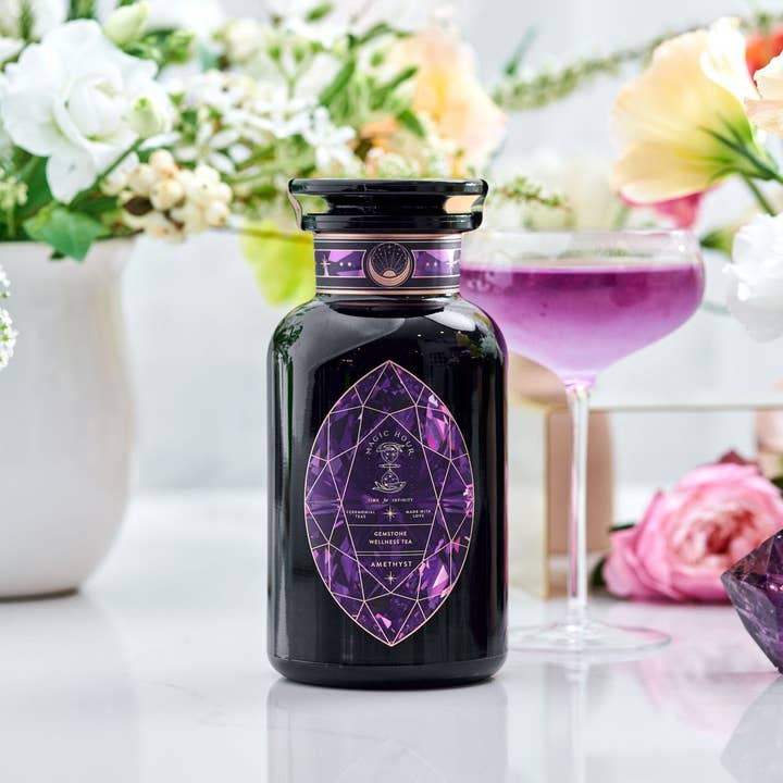 Magic Hour - Wholesale Loose Tea - Amethyst: Strawberry-Passionfruit Gemstone Wellness Tea1