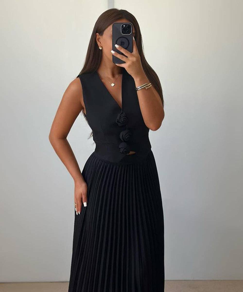 Aria Romance – Großhandel Set aus Oberteil und Rock – Damen – Zweiteiliges Set mit plissierten Ärmeln und Lagenlook18