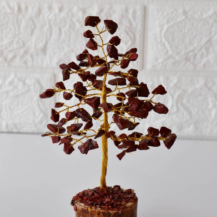 100 Chips Gemstone Tree | Red Jasper | Feng Shui Tree for wholesale by Soothing Crystals