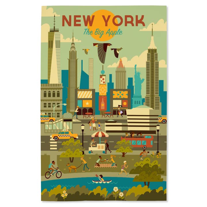 GICLEE PRINT New York City, Geometric City Series for wholesale by Lantern Press