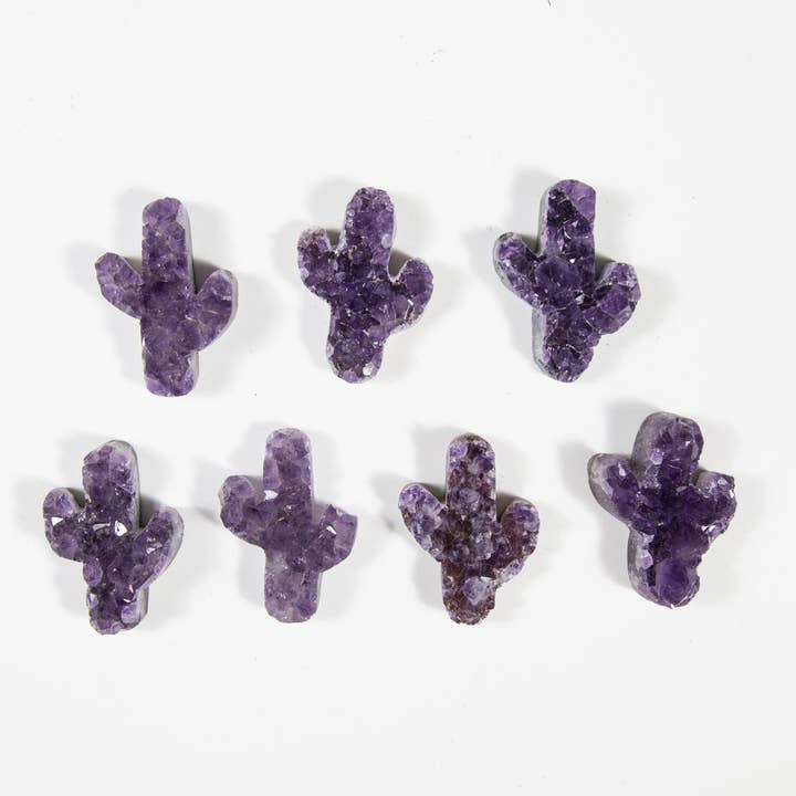 Druzy Amethyst Crystal Cactus Cabochon  for wholesale by Rock Paradise