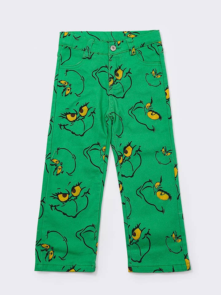sassy kids palace – wholesale Jeans – Kids – Boys Green Character Christmas Jeans