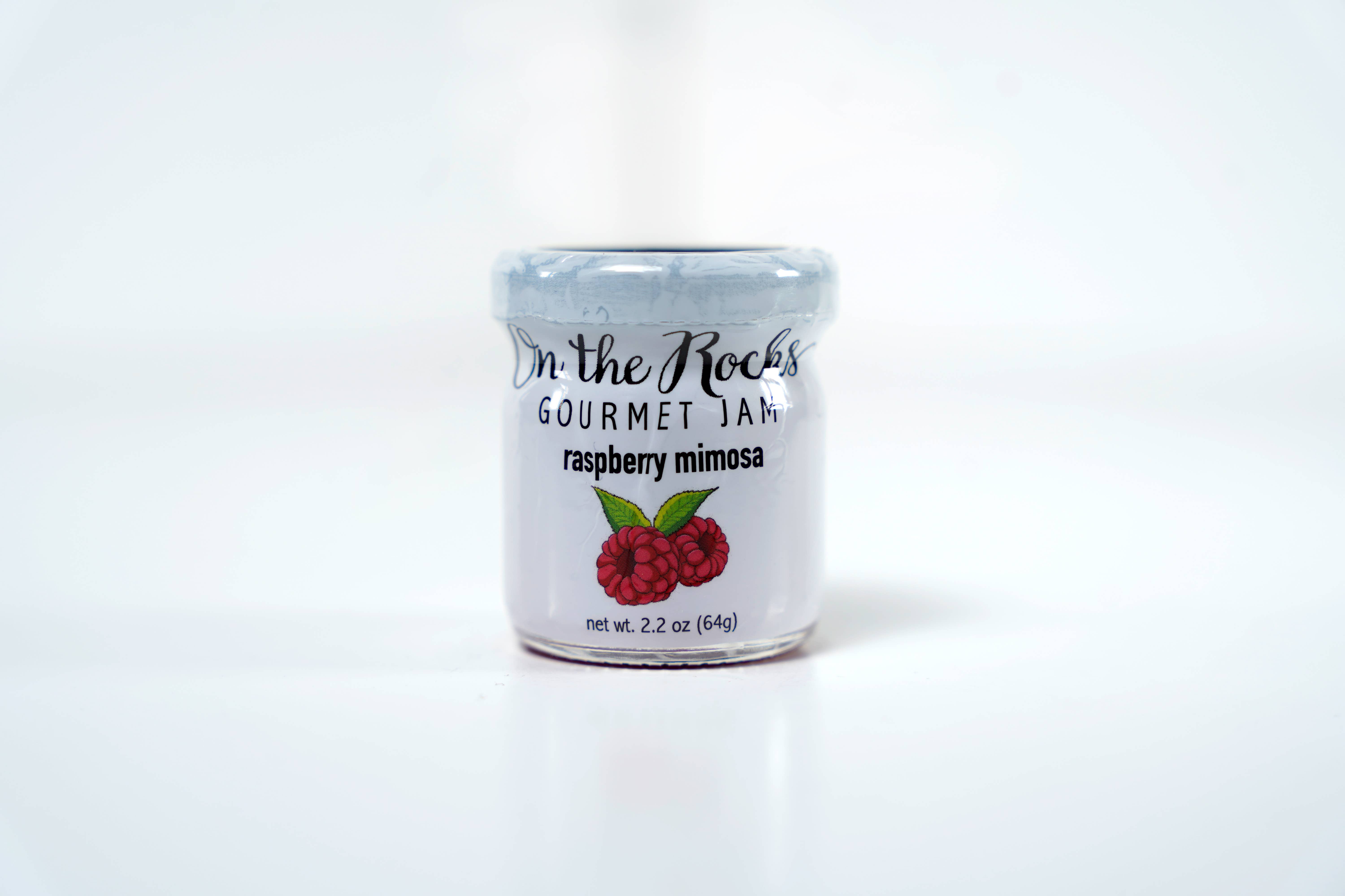 On the Rocks Gourmet Jams – Engroshandel Marmelade – Hindbær Mimosa Marmelade0