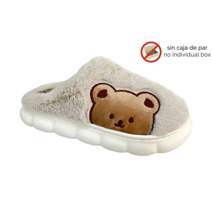 Bolero Piel - Wholesale Slippers - Women's - Plush Slipper with Bear Face4