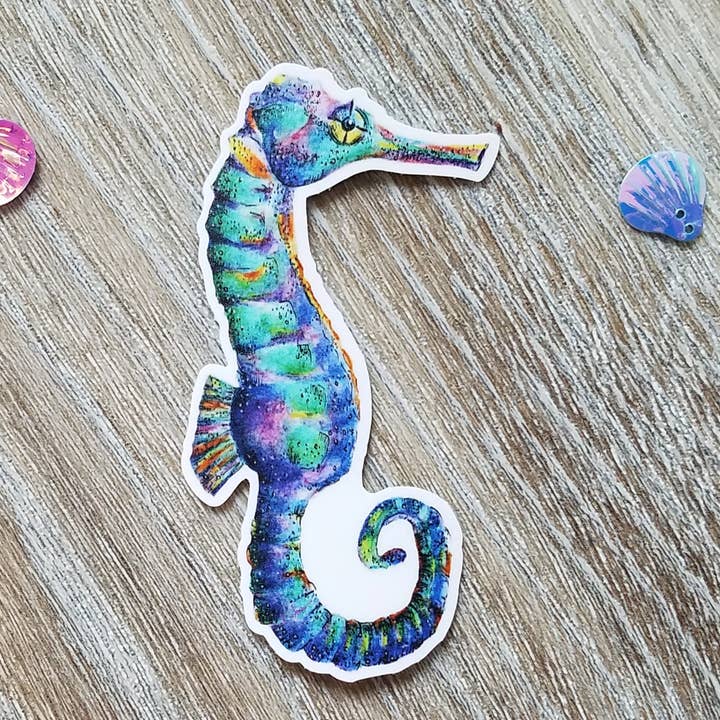 Seepferdchen 2 Wetterfester Aufkleber für den Großhandel von RJonesArtist