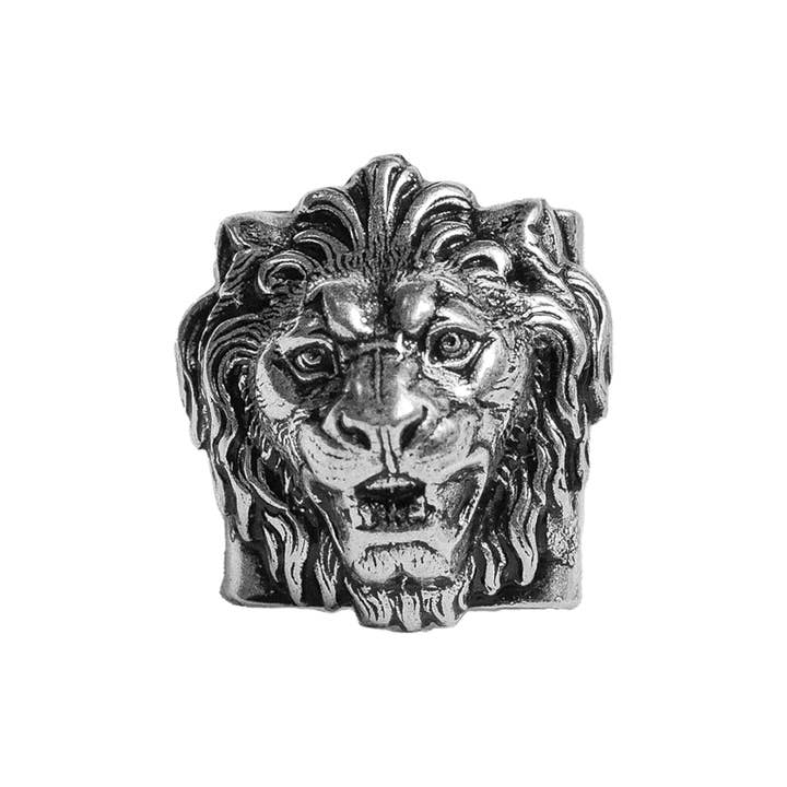 Stainless Silver Lion Ring - jewelry - gift for wholesale by Lotta Djossou Paris