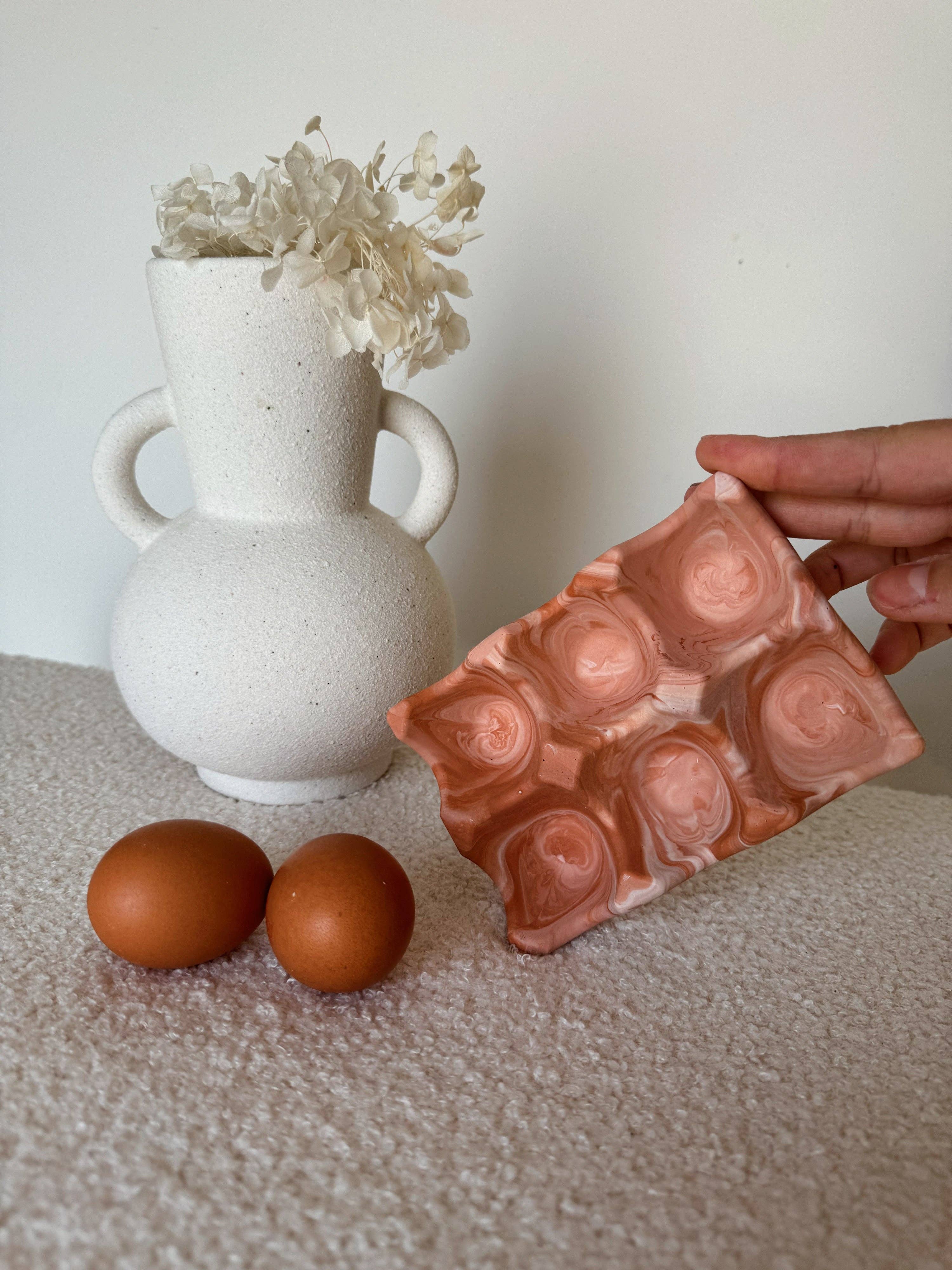 My Milky Candle – wholesale Dekorativ tallrik/fat/skål – Jesmonite äggbricka i valfri färg6