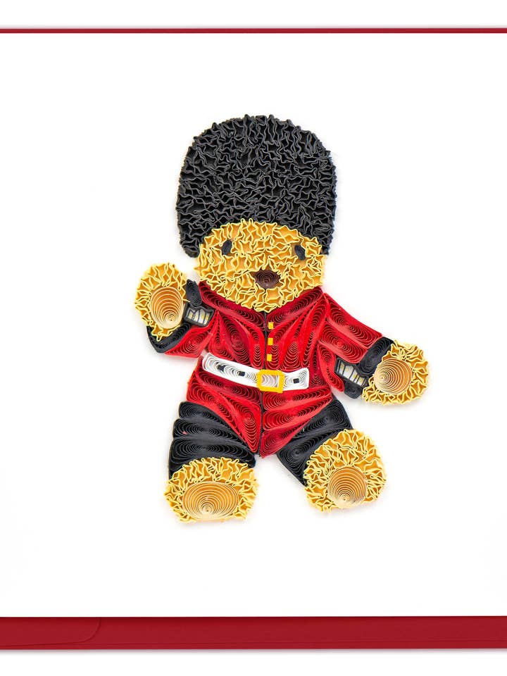 Herrington Bear - Quilling Card, Handmade Greeting Card for wholesale by Second Nature Ltd