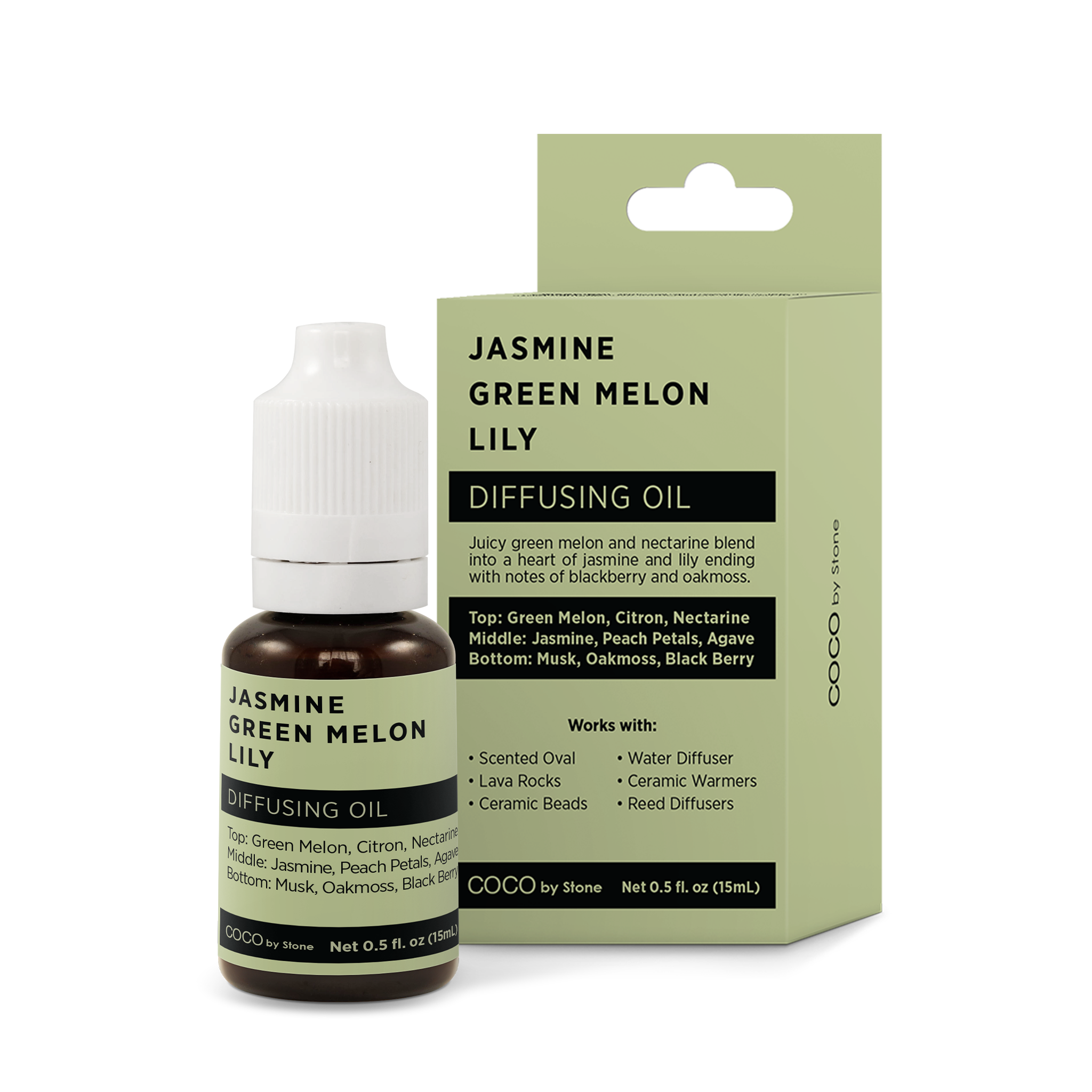 ENVIRONMENT - Vente Recharges de parfum d'ambiance - Huile Diffusante Jasmin | Melon Vert | Lys0