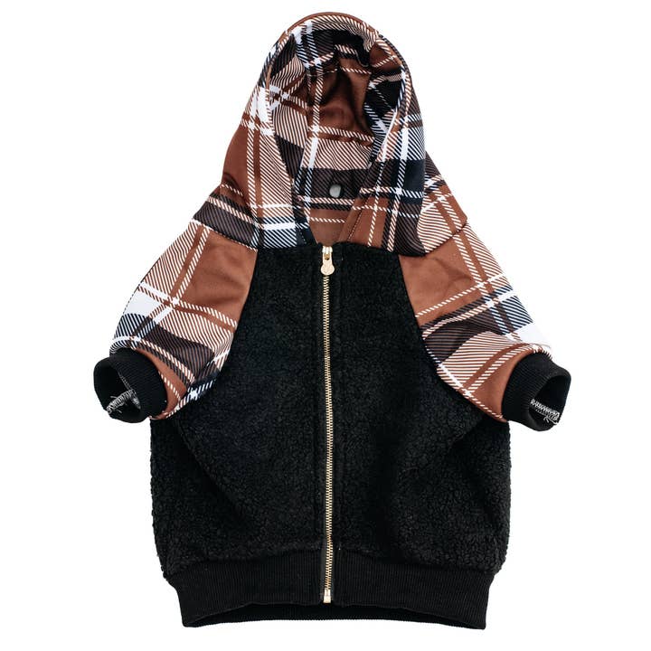 Frenchie - Wholesale Pet Hoodie - Dog - Frenchie Dog Hoodie - Cocoa Plaid6