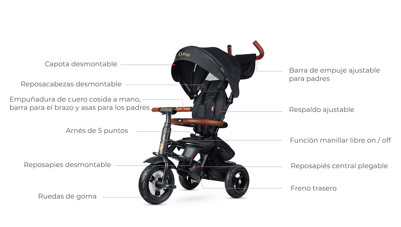 Devessport – wholesale Bike/scooter – Kids – Qplay New Rito Star Deluxe Evolutionary Tricycle3