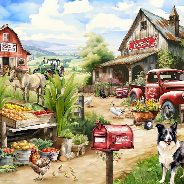 Coca-Cola Countryside Market 1000 Piece Jigsaw Puzzle for wholesale by Springbok Puzzle
