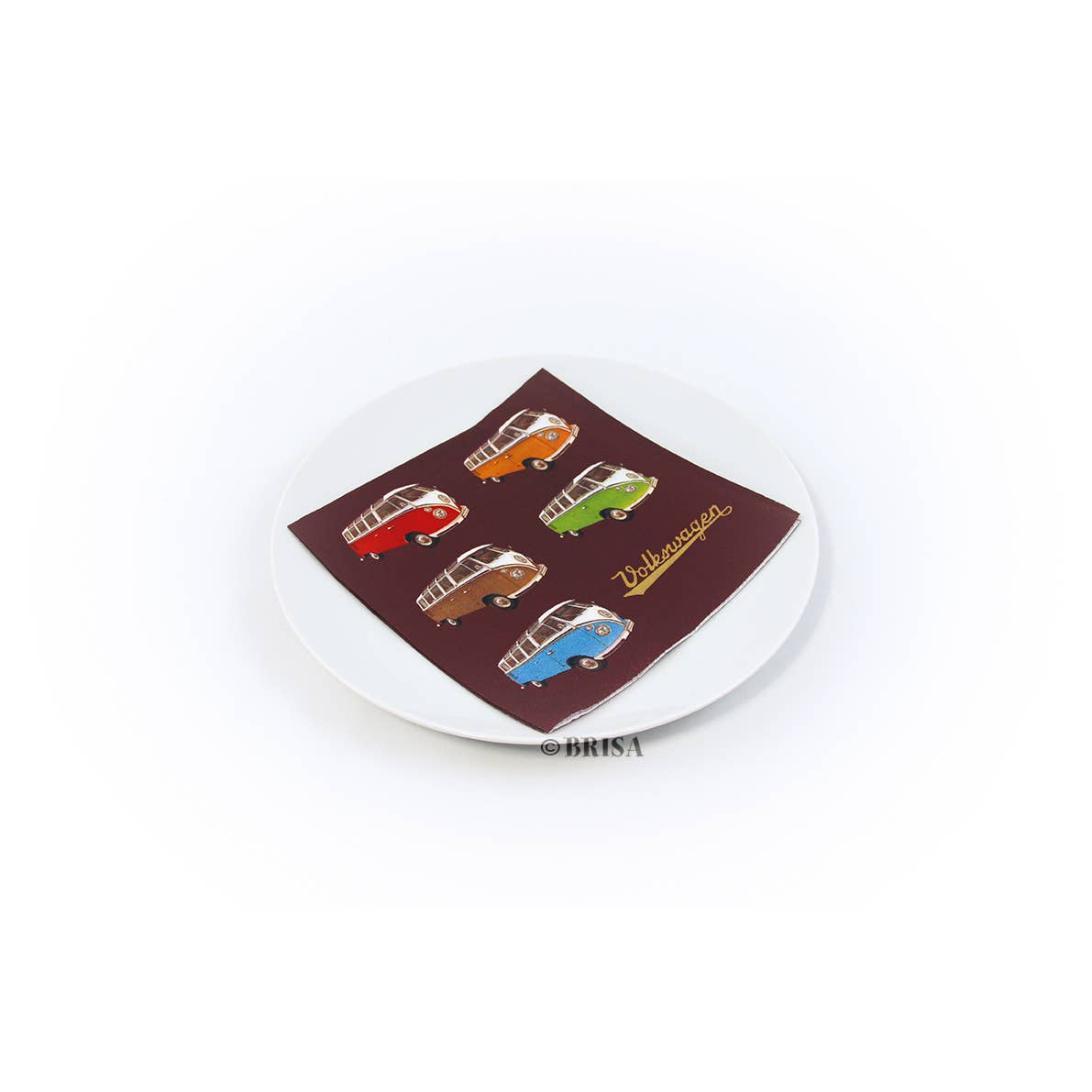 VW Collection by BRISA - Wholesale Disposable Napkin - VW T1 Bus Printed Napkins - Parade2