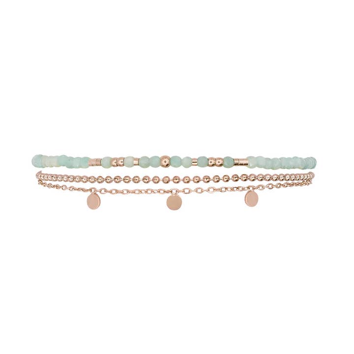 Mint15 - Wholesale Beaded Bracelet - Bracelet 'Alexis' - Amazonite3