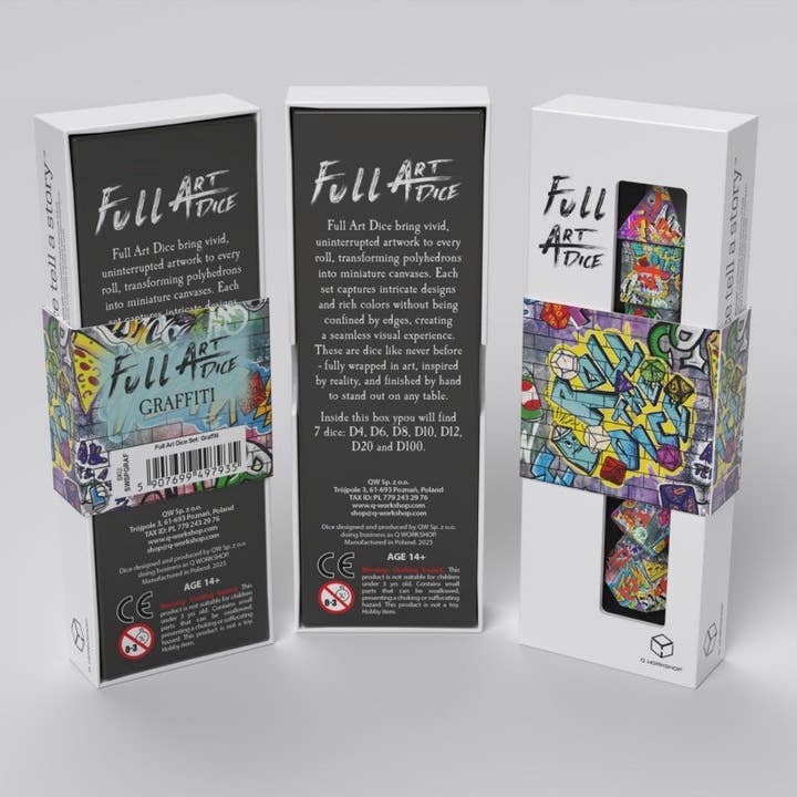 Cardshouse - Wholesale Dice - Full Art Dice™ Set: Graffiti Q-WORKSHOP6