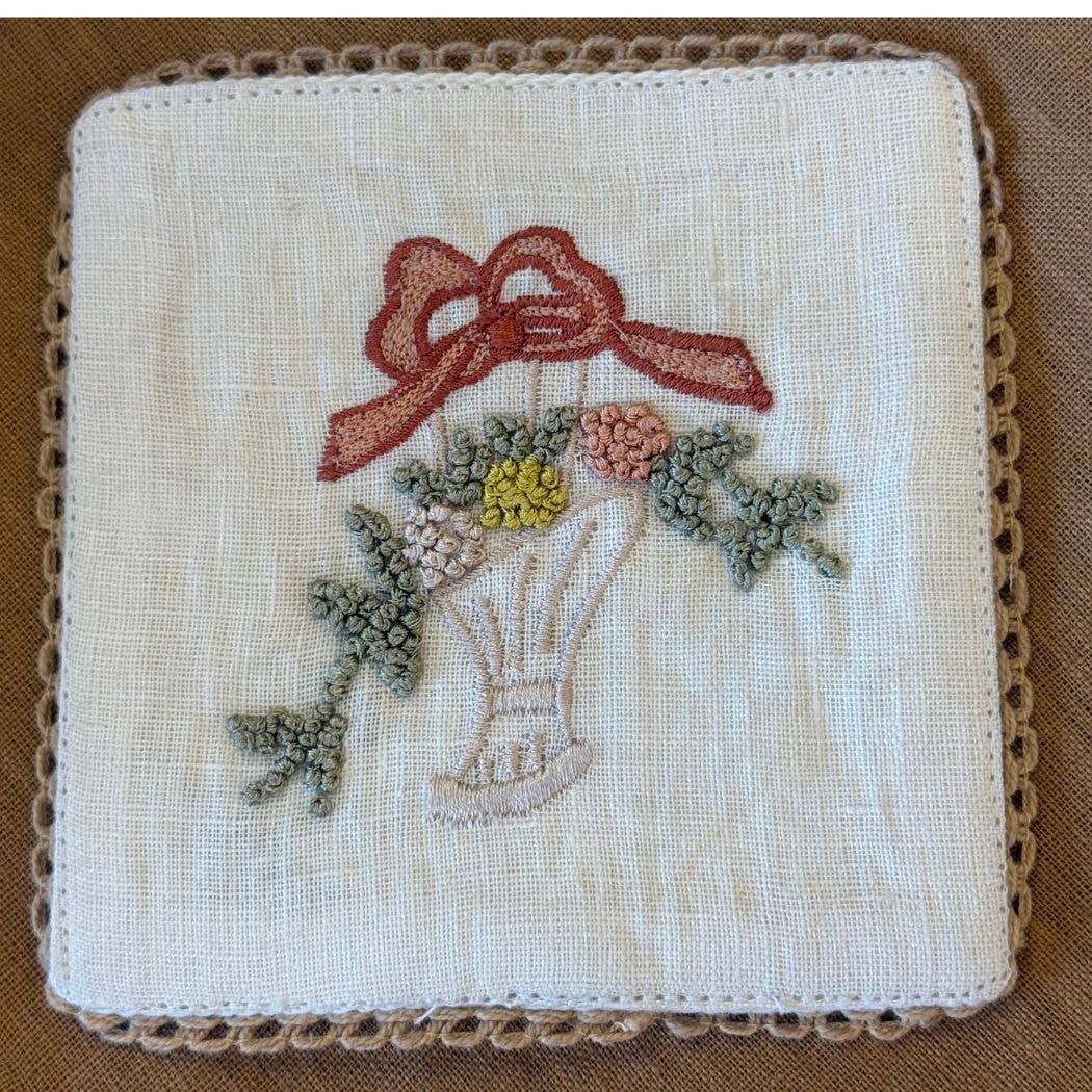 Shastra Home – wholesale Dinner & cloth napkin – Linen Embroidered Coasters - Set of 44