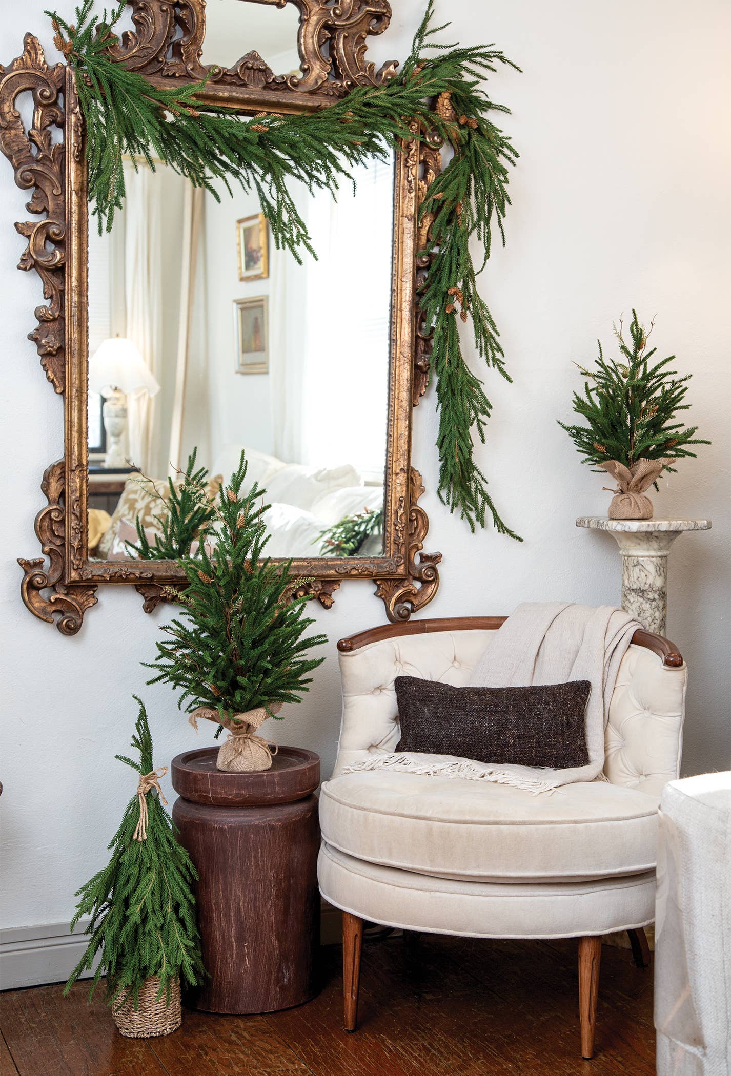 Saybrook Lane - Wholesale Artificial Christmas Tree - Soft Touch Austrian Pine Tree in Burlap Base - 24"H3