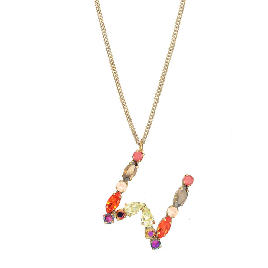 TOVA - Wholesale Pendant/Charm Necklace - Monograms in Neon Necklace31