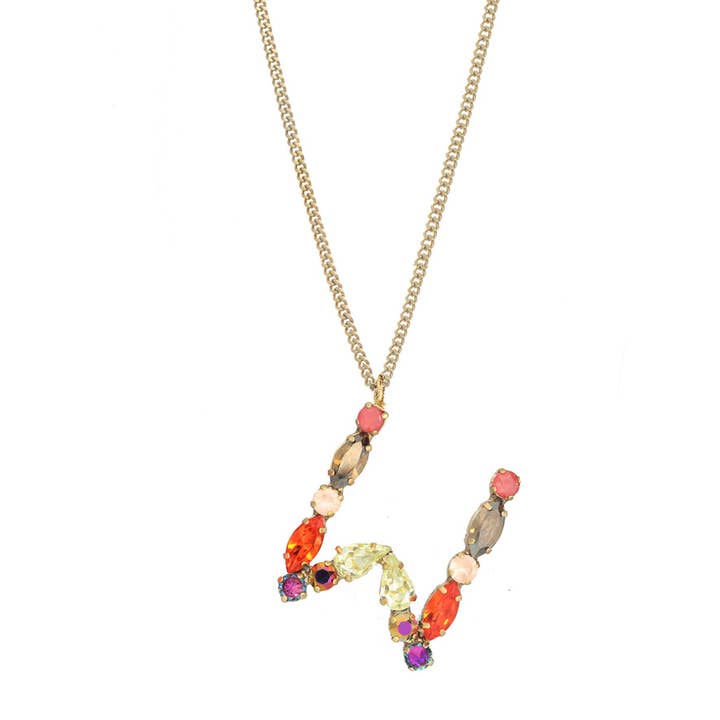 TOVA - Wholesale Pendant/Charm Necklace - Monograms in Neon Necklace31