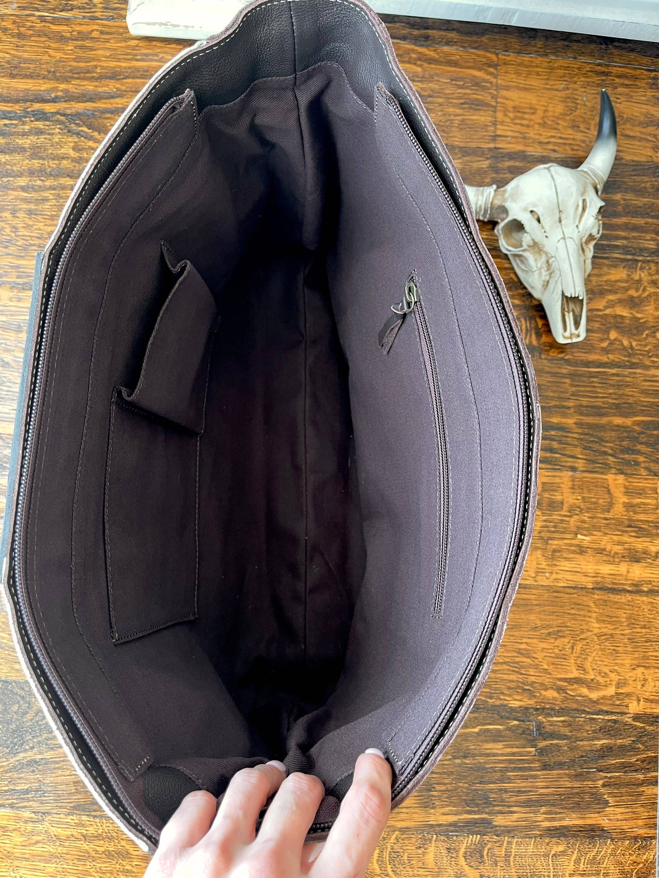 Boho Ranch Shop - Wholesale Tote Bag - Women's - Hand Tooled Leather Cowhide Western Purse Tote Work Bag7