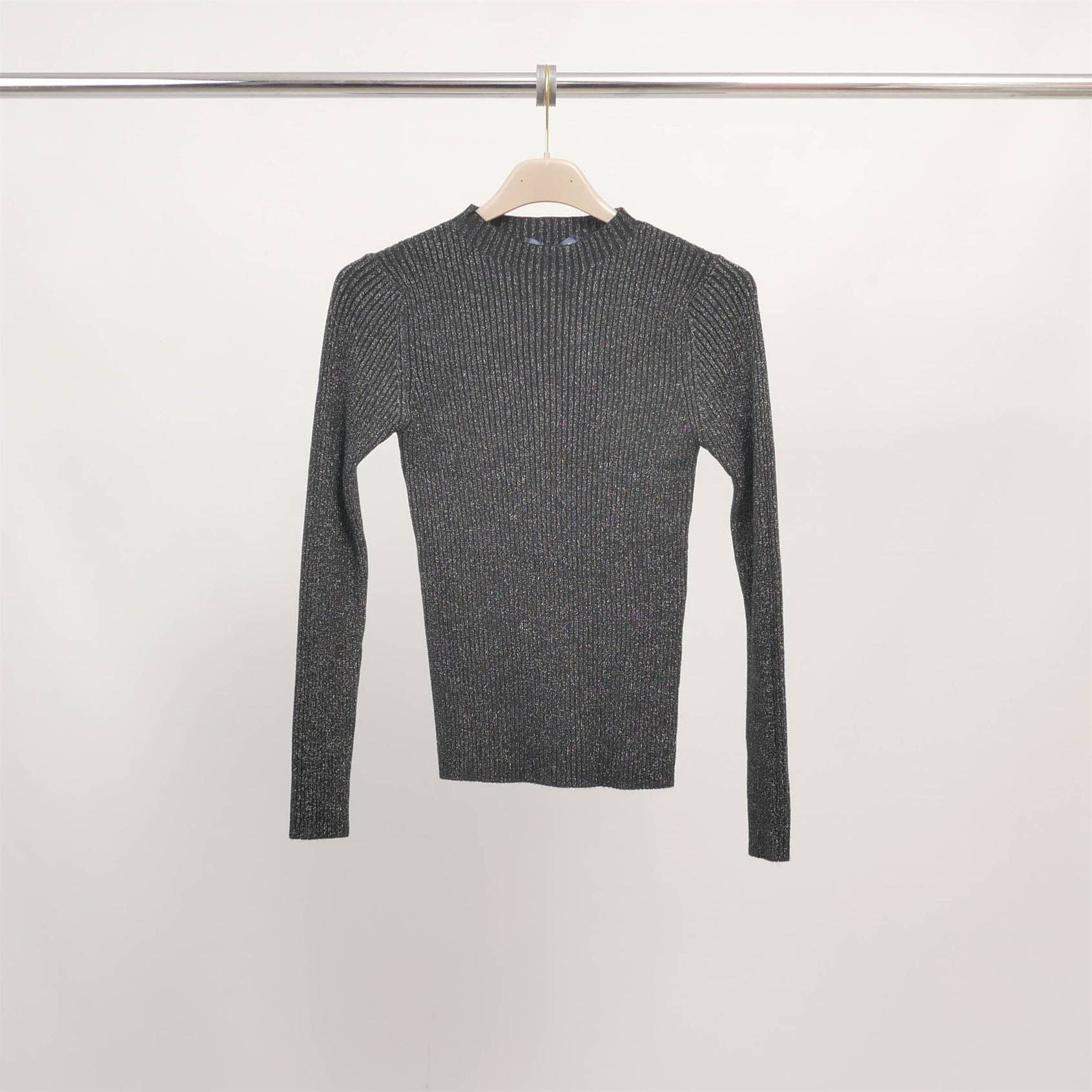 Cecile Wang - Wholesale Knit Sweater - Women's - Fitted ribbed lurex knit sweater DSY95440