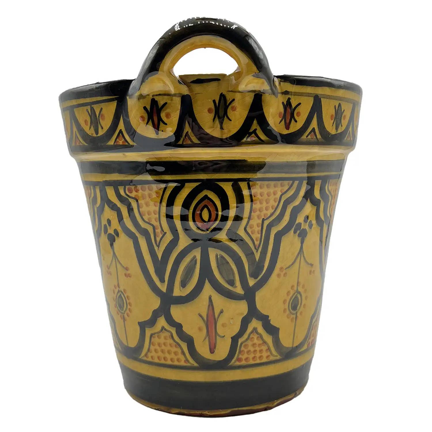 Etnico del Mondo - Wholesale Plant Pot - Moroccan Terracotta Flower Pot for Ethnic Plants#101