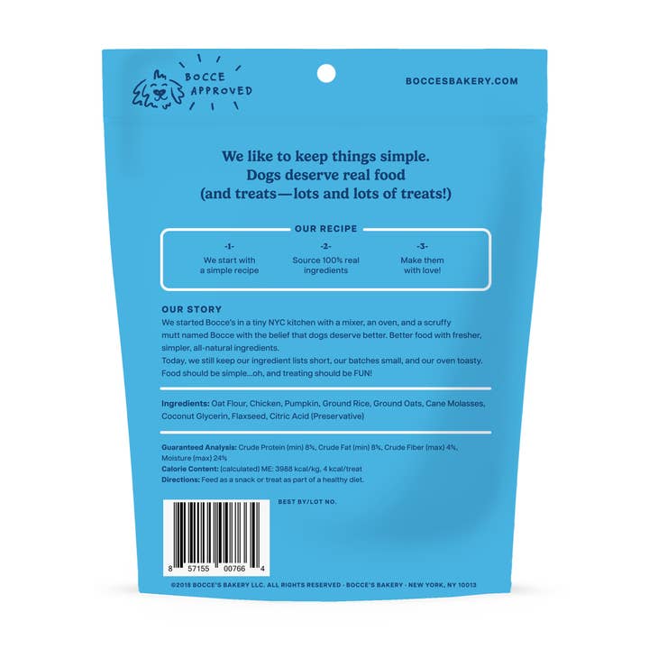 Pet Palette Distribution - Wholesale Pet Treats - Dog - Bocce's Bakery Sunday Roast Training Bites Dog Treats 6oz1