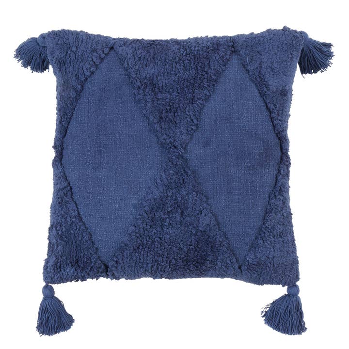 Saro Lifestyle - Wholesale Throw/Decorative Pillow - Tufted Diamond Throw Pillow With Tassels3