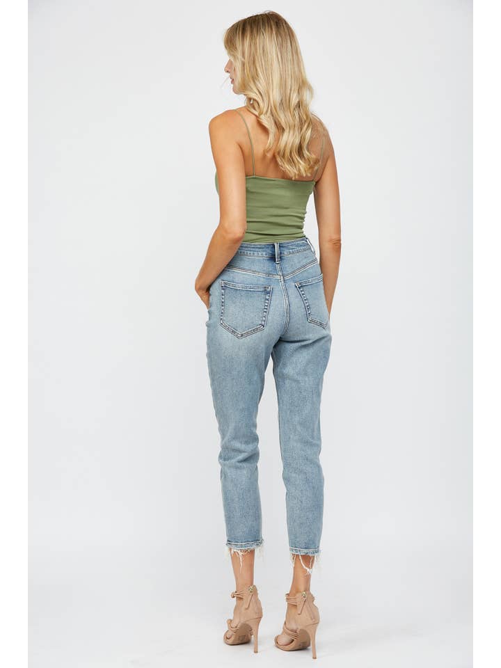 LORCA STRETCH SUPER HIGH RISE MOM JEAN for wholesale on Faire3