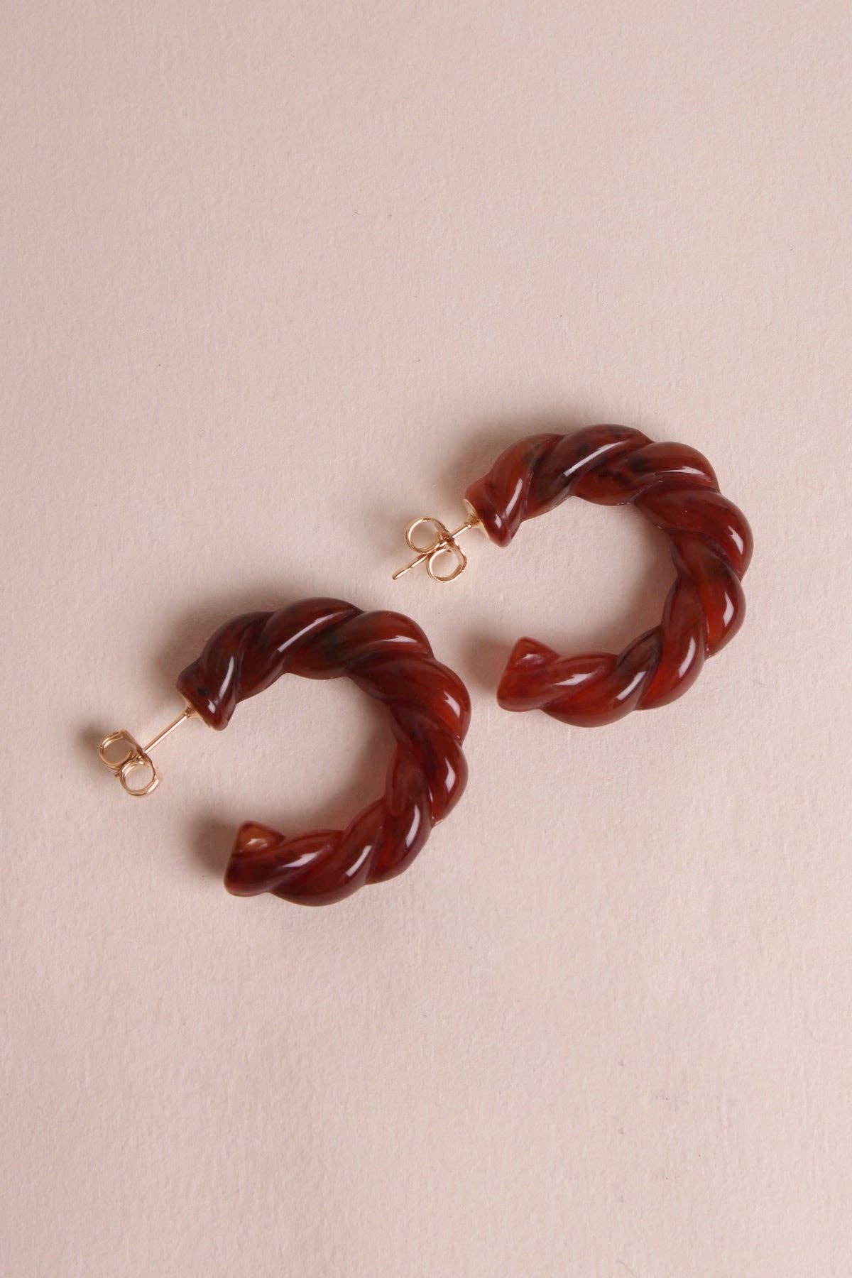Waekura - Wholesale Hoop Earrings - Roma Earrings - Chocolate0