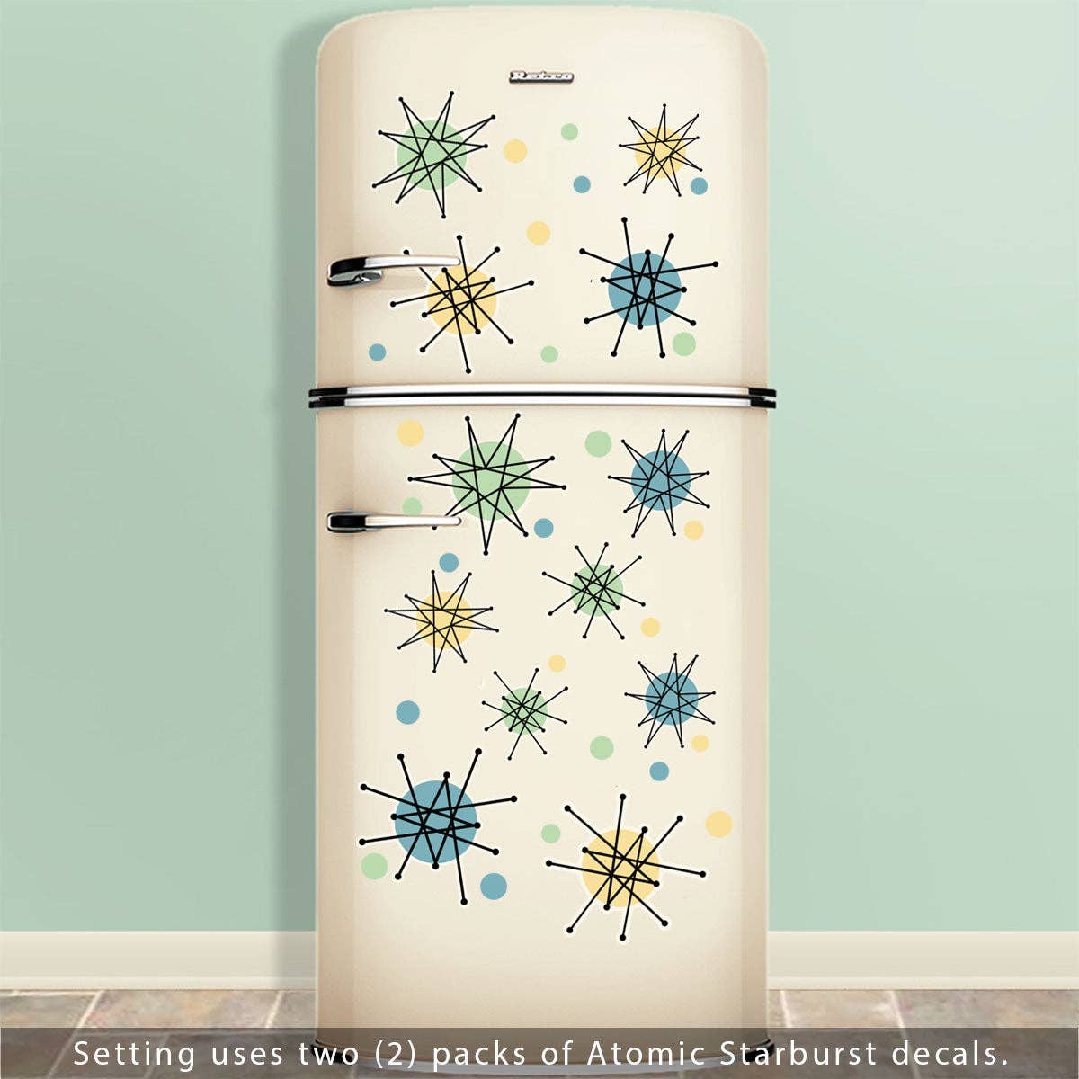 RetroPlanet – wholesale Wall decal/stickers – Retro Starburst Wall Stickers Retro Classic Set of 182