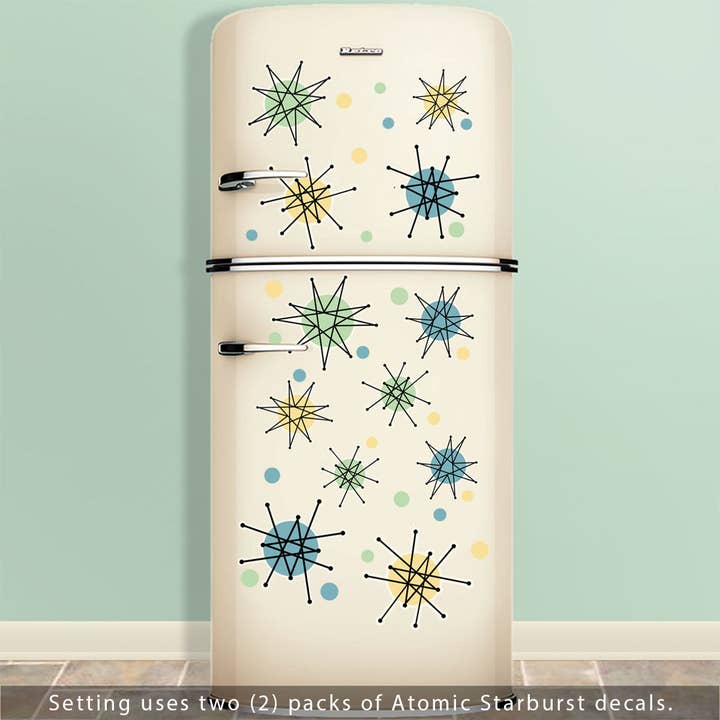 RetroPlanet – wholesale Wall decal/stickers – Retro Starburst Wall Stickers Retro Classic Set of 182