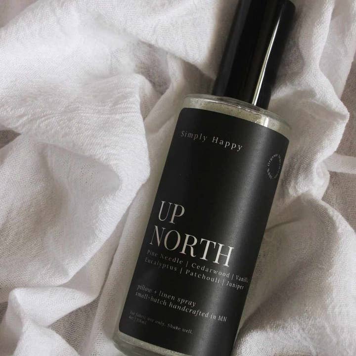 Simply Happy - Wholesale Linen Spray - Up North | Organic Pillow + Linen Spray