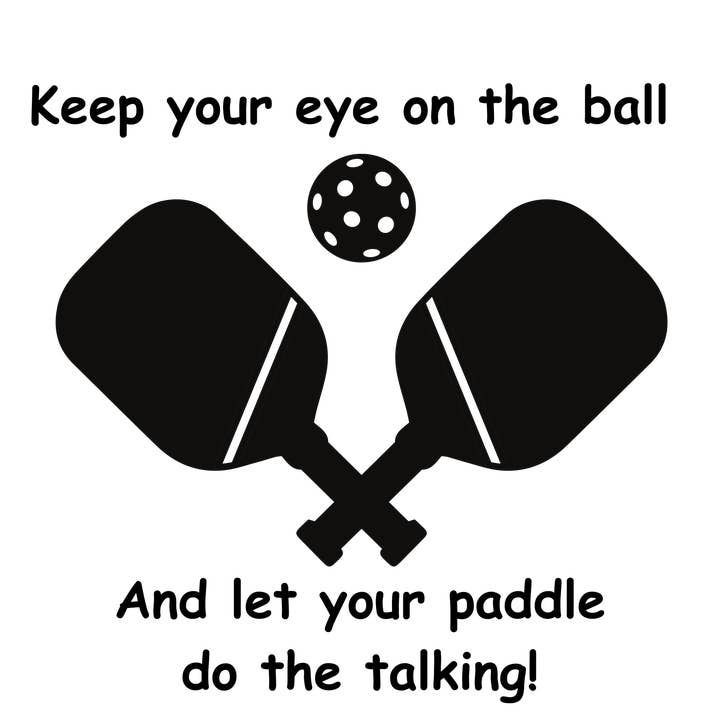 Houd de bal in de gaten Pickleball-sticker voor wholesale door Wear Us Out