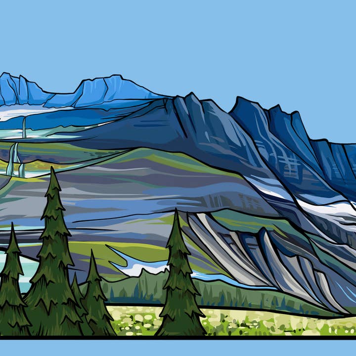 Hydrascape Stickers - Wholesale Sticker - Glacier National Park Infinity Sticker