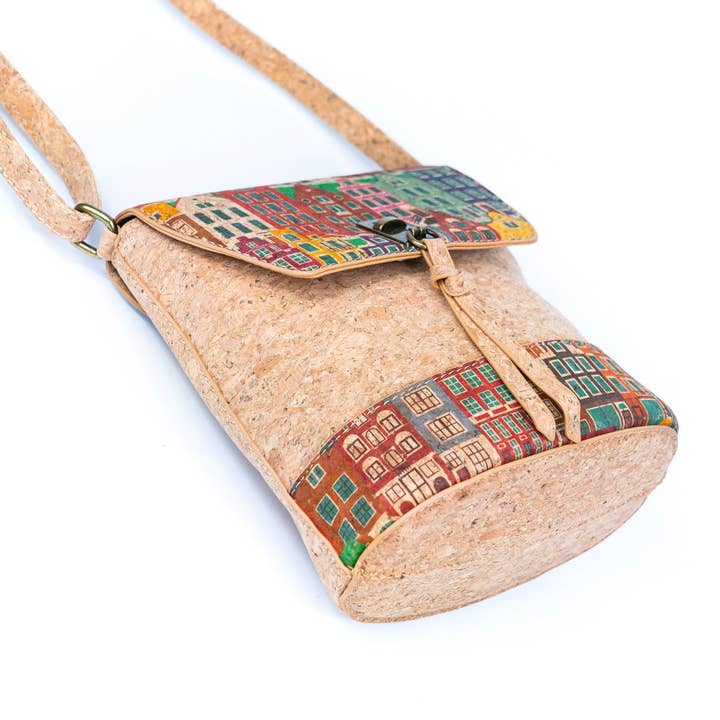 Meninas Bonitas Cork - Wholesale Crossbody Bag - Women's - Natural Cork Women's Crossbody Bag BAG-22925