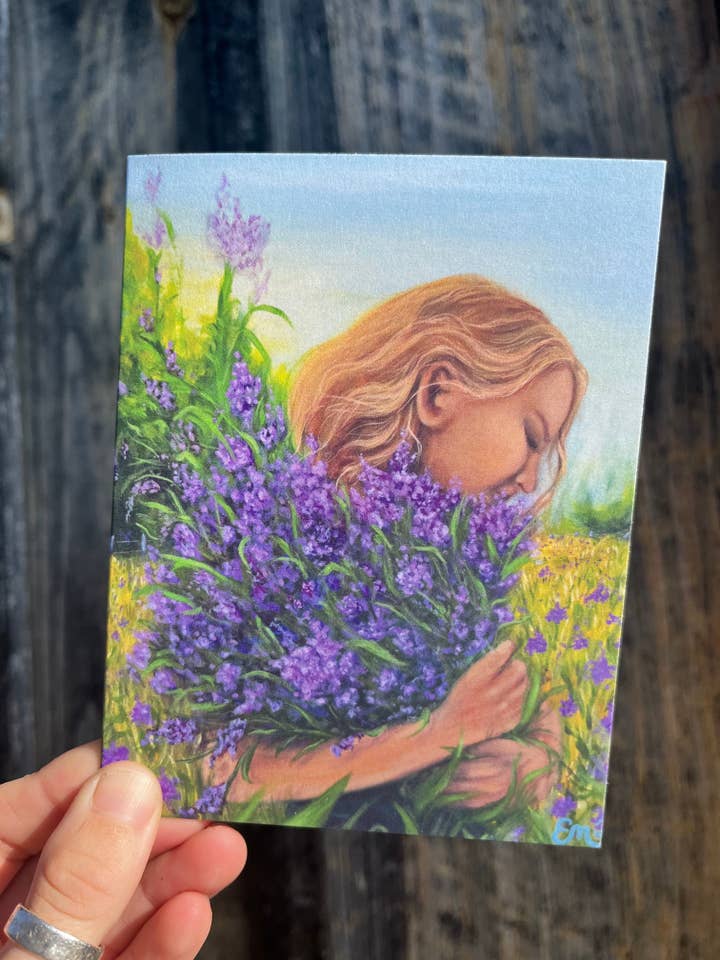 Lavendelkaart | Bloemenkaart | Kunstkaart | Wenskaart voor wholesale door E. Farewell Artistics