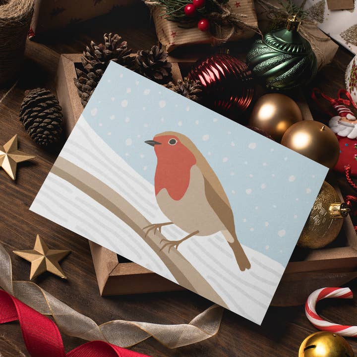 Robin Redbreast Julekort for engroshandel hos Penrith Stationers