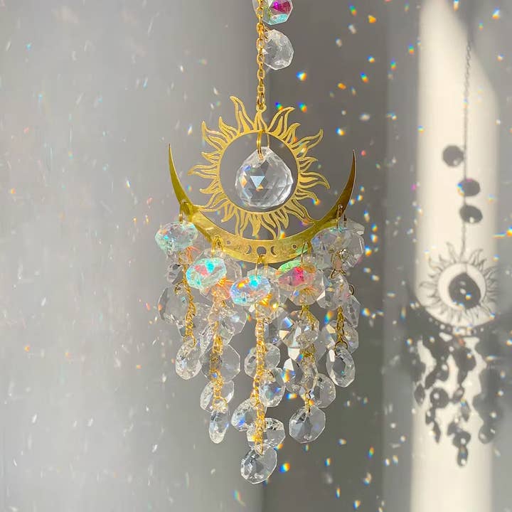 Yoga Junkies - Wholesale Suncatcher - Sonne & Mond Sonnenfänger mit Kristallen7