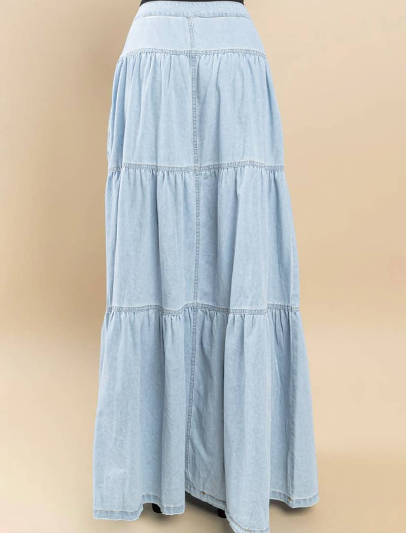 EmberLoom - Wholesale Skirt - Women's - Tiered Maxi Skirt5