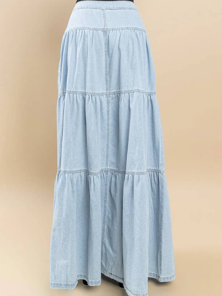 EmberLoom - Wholesale Skirt - Women's - Tiered Maxi Skirt5