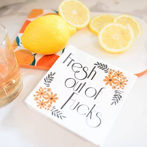 Pelz Brands - Wholesale Disposable Napkin - Twisted Wares “Fresh Out of F'cks” Napkins –Bold Adult Party4